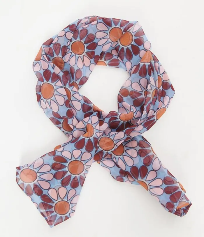 Smak Parlour Flower Power Long Hair Scarf Accessories Unique Vintage Gloves and Scarves