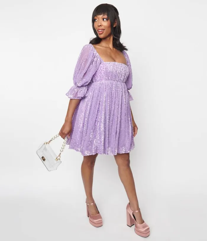Smak Parlour Lavender Heart Velvet Love Interest Babydoll Dress DressesPlus Unique Vintage Babydoll Smak Parlour Lavender Heart Velvet Love Interest Babydoll Dress DressesPlus Unique Vintage Babydoll