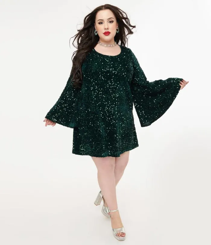 Smak Parlour Plus Size 1960s Green Sequin Downtown Scene Mini Dress DressesPlus Unique Vintage Pocket Dresses Smak Parlour Plus Size 1960s Green Sequin Downtown Scene Mini Dress DressesPlus Unique Vintage Pocket Dresses
