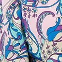 Smak Parlour Plus Size Blue and Purple Psychedelic Floral Belva Crop Blouse ClothingPlus Unique Vintage Blouses