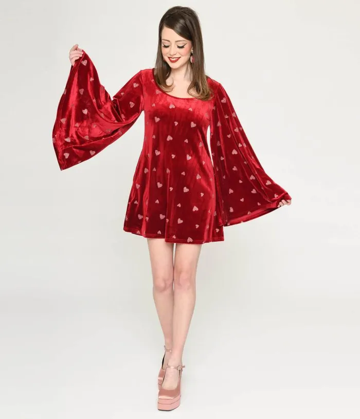 Smak Parlour Red Velvet and Pink Heart Downtown Scene Mini Dress Dresses Unique Vintage Pocket Dresses Smak Parlour Red Velvet and Pink Heart Downtown Scene Mini Dress Dresses Unique Vintage Pocket Dresses