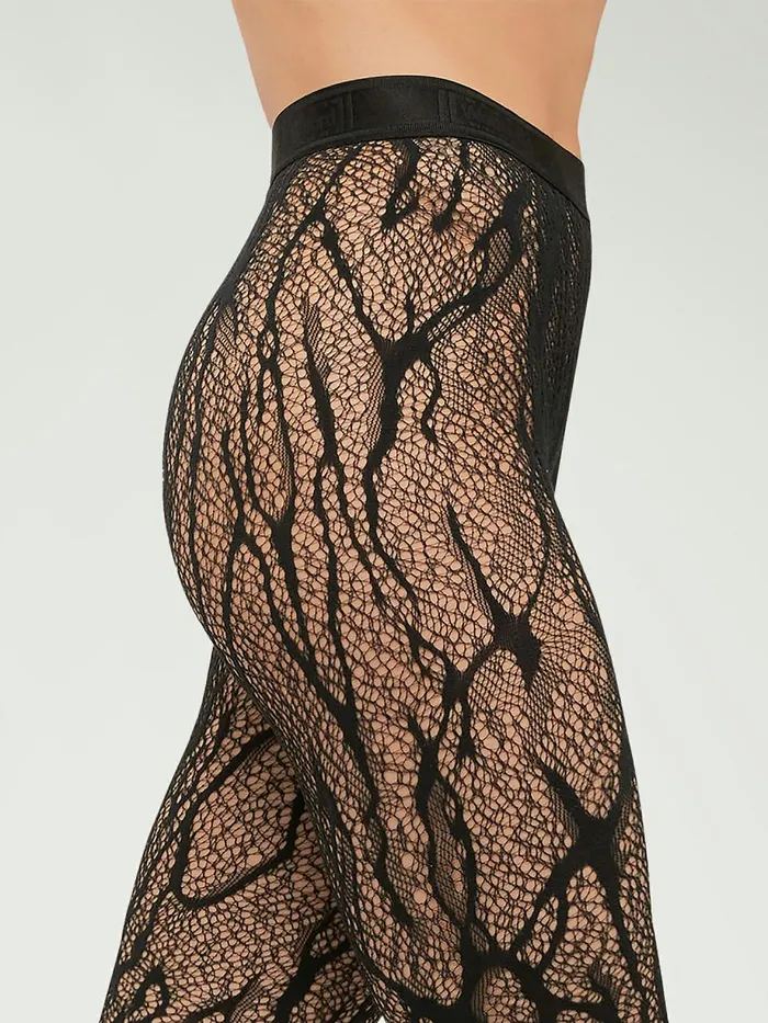 Snake Lace Tights Black Women Wolford Tights
