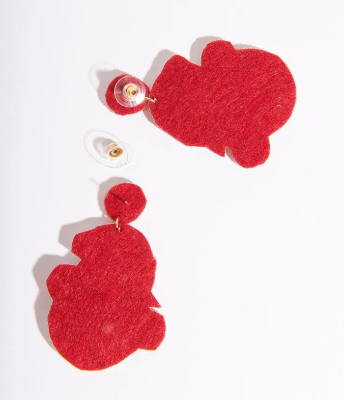 Snowman Beaded Drop Earrings Accessories Unique Vintage Earrings