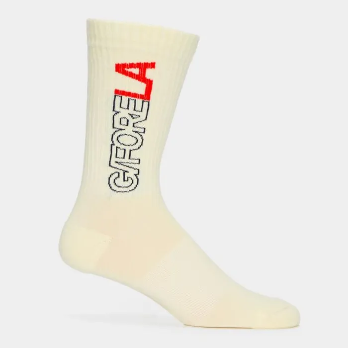 Socks Men GFORE GFORE LA RIBBED COMPRESSION CREW SOCK Poppy