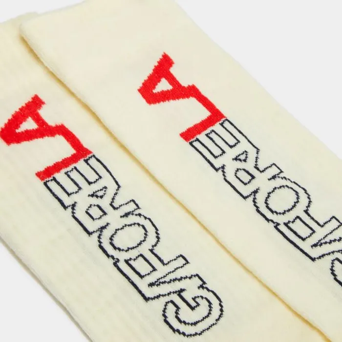 Socks Men GFORE GFORE LA RIBBED COMPRESSION CREW SOCK Poppy