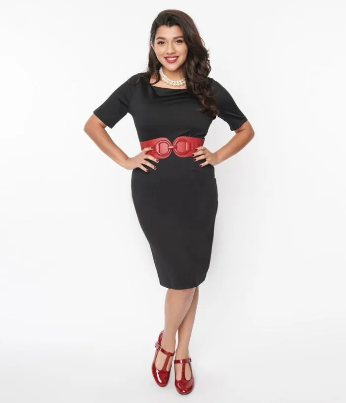 Soot Black Wiggle Dress Dresses Unique Vintage Pencil