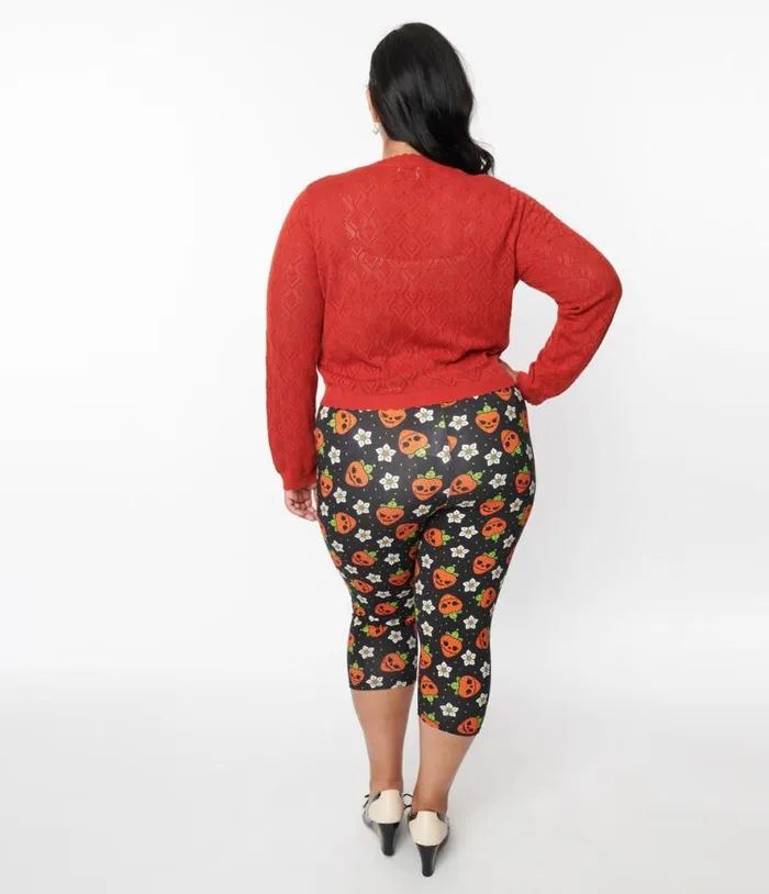 Sourpuss Black Berry Dead Capris Halloween Unique Vintage Bottoms