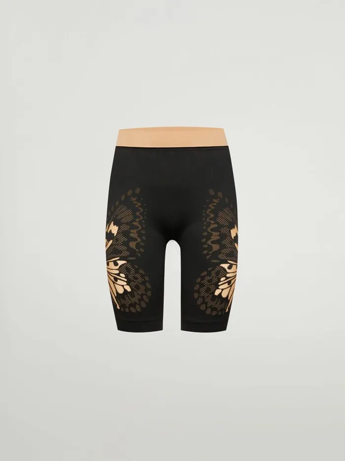 Sporty Butterfly Biker Lionblack Women Wolford Shorts