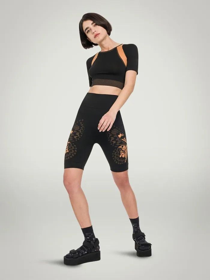 Sporty Butterfly Biker Lionblack Women Wolford Shorts