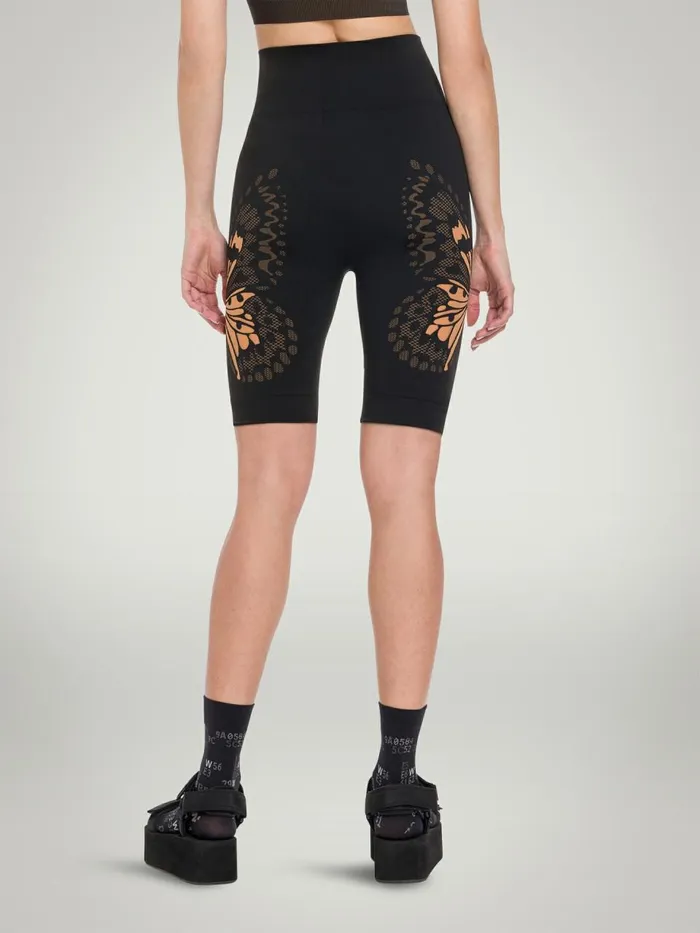 Sporty Butterfly Biker Lionblack Women Wolford Shorts