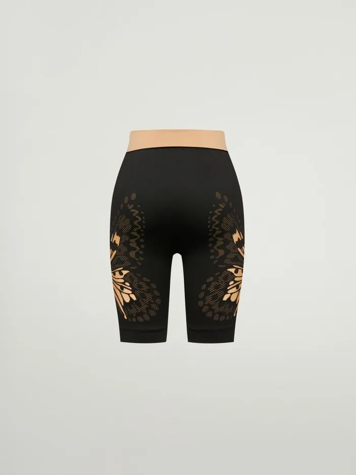 Sporty Butterfly Biker Lionblack Women Wolford Shorts