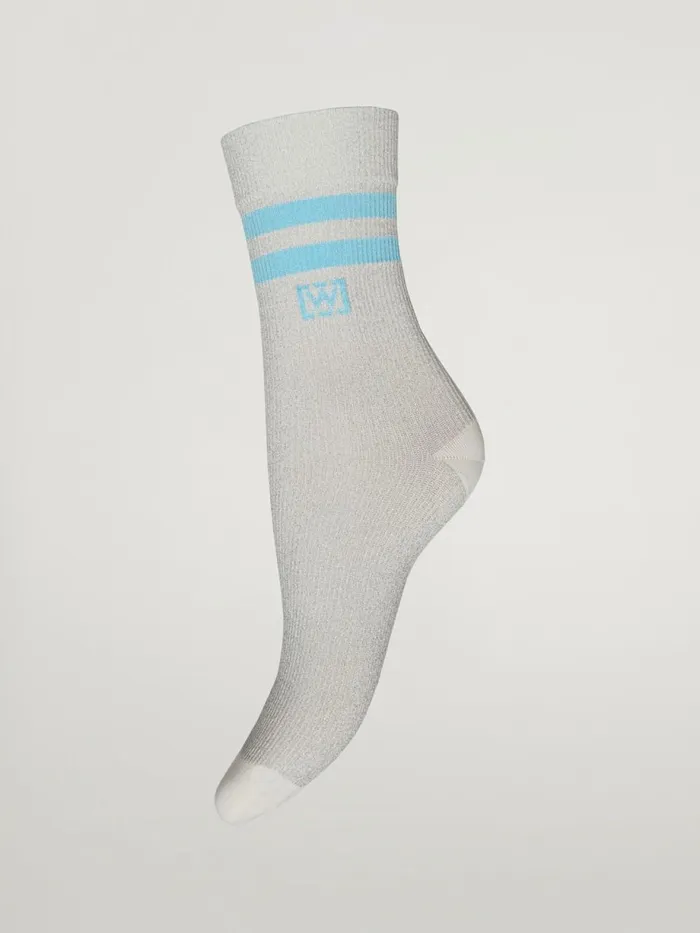 Sporty Stripes Socks Whitesilver Women Wolford Socks