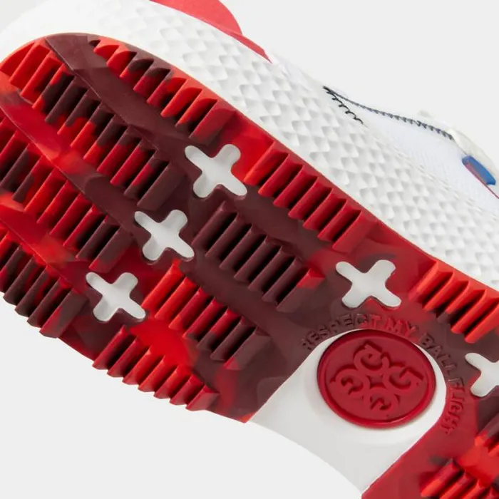 Street Shoes Men GFORE MEN039S MG4X2 KNIT STRIPED QUARTER G HYBRID GOLF CROSS TRAINER Poppy