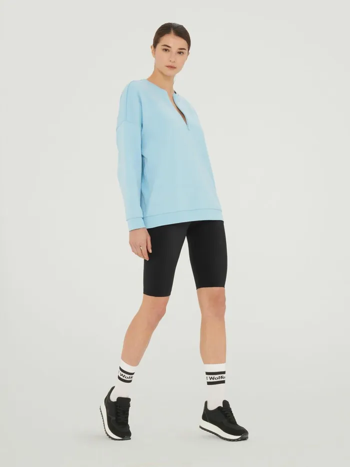 Sweater Top Long Sleeves Light Aquamarine Women Wolford Tops