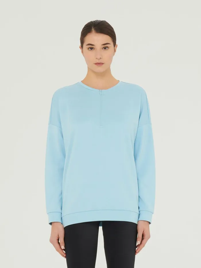 Sweater Top Long Sleeves Light Aquamarine Women Wolford Tops