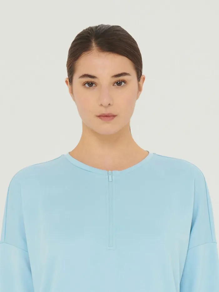 Sweater Top Long Sleeves Light Aquamarine Women Wolford Tops