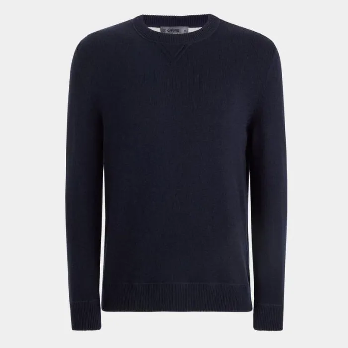 Sweaters Men GFORE FRESH TAKE ON THE CASHMERE CREW Twilight