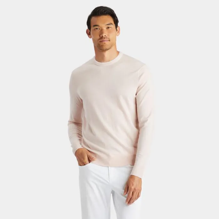 Sweaters Men GFORE MERINO WOOL BLEND CREWNECK SWEATER Petal