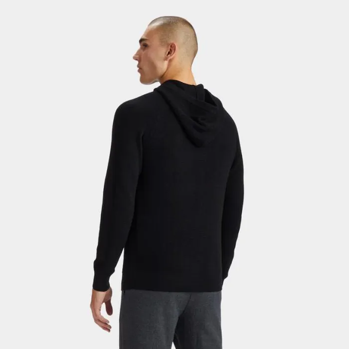 Sweaters Men GFORE WAFFLE STITCH MERINO WOOL HOODED SWEATER Onyx