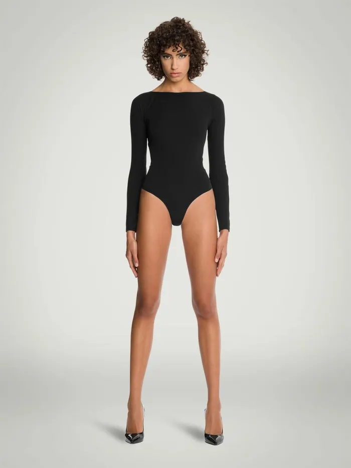 The BackCutOut Body Black Women Wolford Longsleeve Shirts