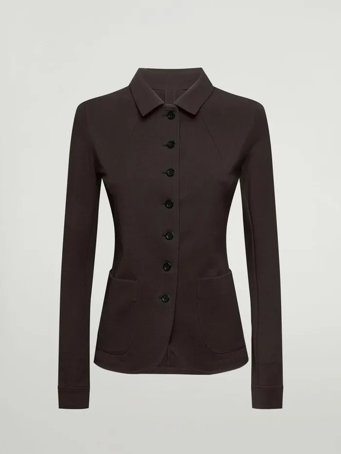 The Blouse Effect Blazer Chocolate Women Wolford Longsleeve Shirts