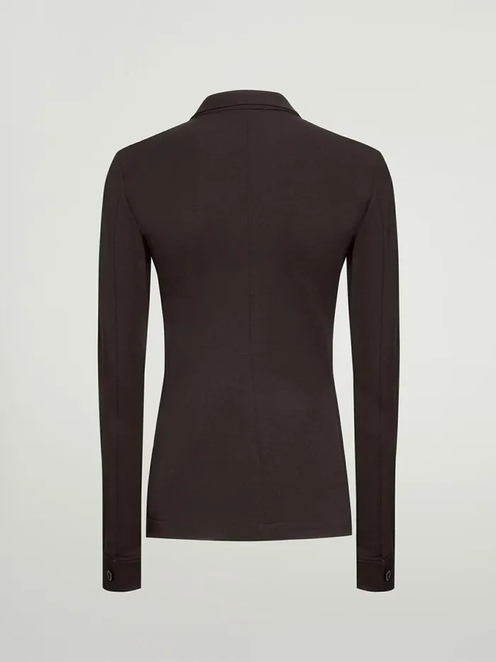 The Blouse Effect Blazer Chocolate Women Wolford Longsleeve Shirts
