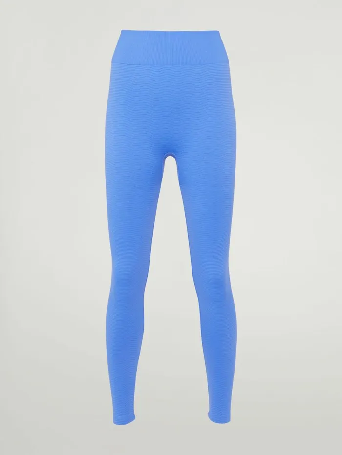 The Wellness Leggings Dazzling Blue Women Wolford Athleisure Leggings