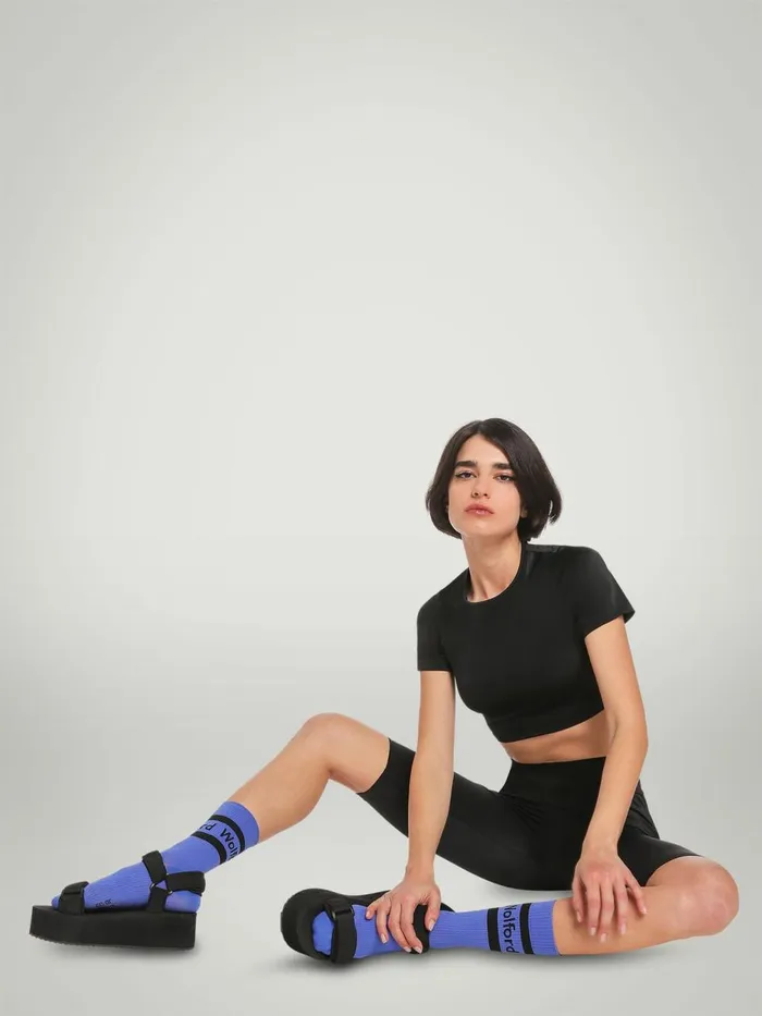 The Workout Biker Black Women Wolford Athleisure Leggings