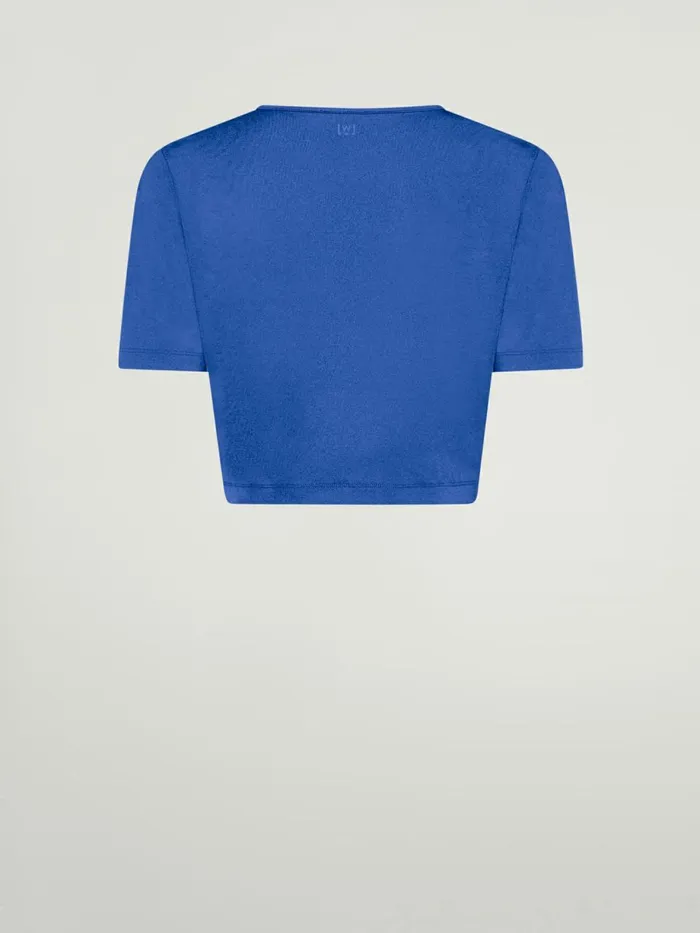 The Workout Top Short Sleeves Dazzling Blue Women Wolford Tops
