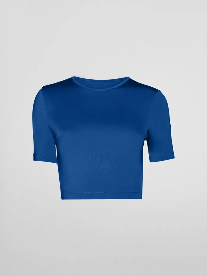 The Workout Top Short Sleeves Sodalite Blue Women Wolford Tops