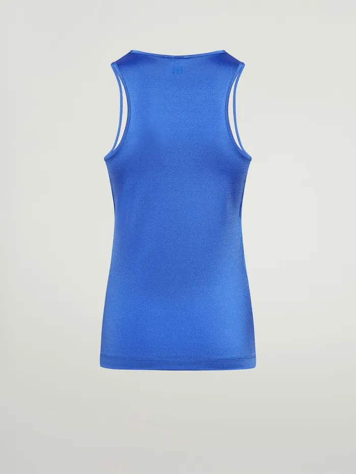 The Workout Top Sleeveless Dazzling Blue Women Wolford Tops