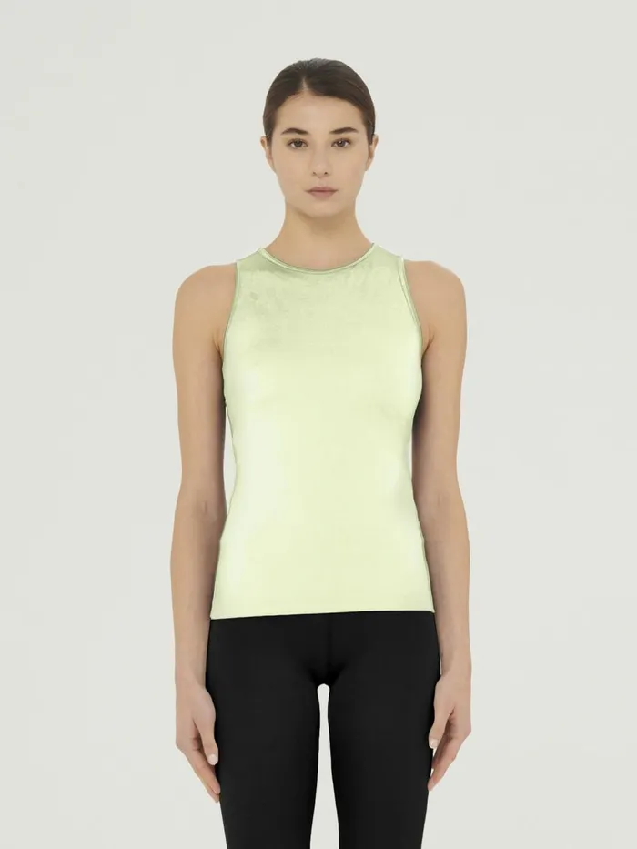 The Workout Top Sleeveless Opal Green Women Wolford Tops