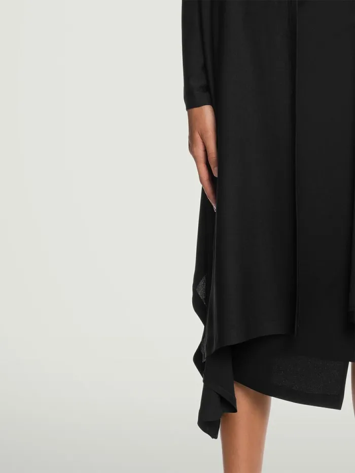 The Wrap Cardigan Black Women Wolford Longsleeve Shirts