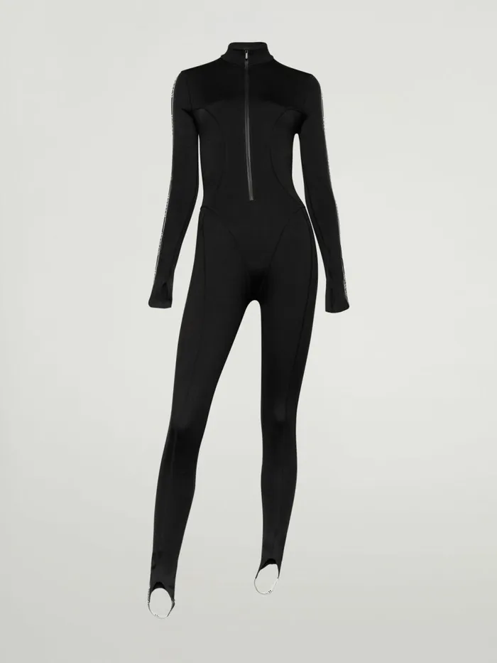 Thermal Jumpsuit Black Women Wolford Trousers and Jumpsuits
