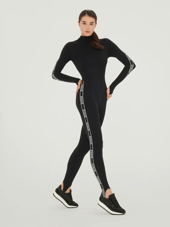 Thermal Jumpsuit Black Women Wolford Trousers and Jumpsuits