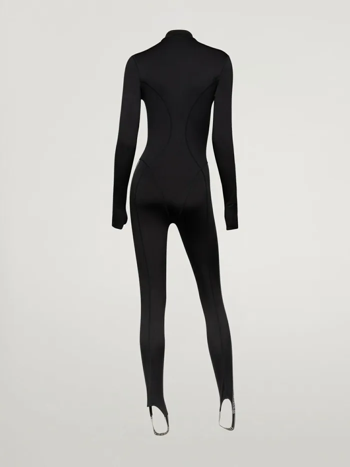 Thermal Jumpsuit Black Women Wolford Trousers and Jumpsuits