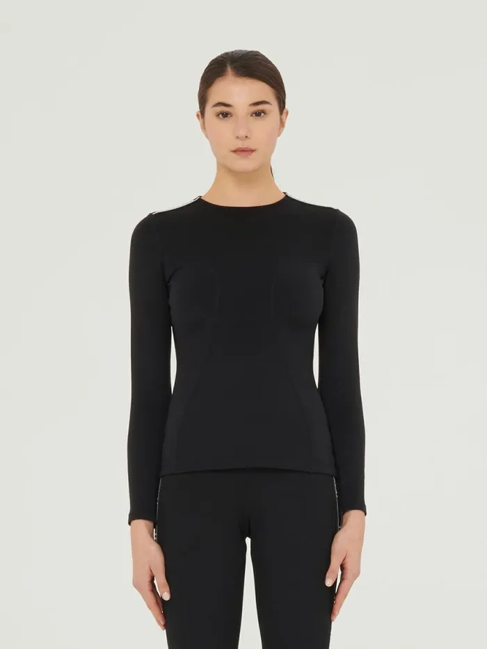 Thermal Top Long Sleeves Black Women Wolford Tops
