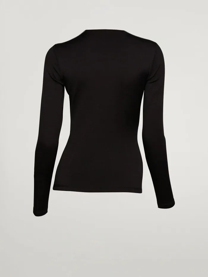 Thermal Top Long Sleeves Black Women Wolford Tops