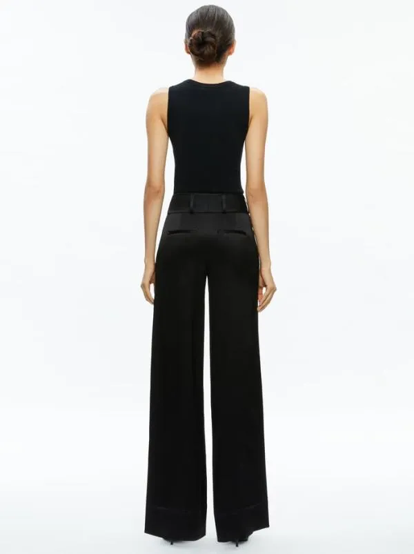 Tops Women Alice Olivia AMITY EMBELLISHED CROPPED TANK Black