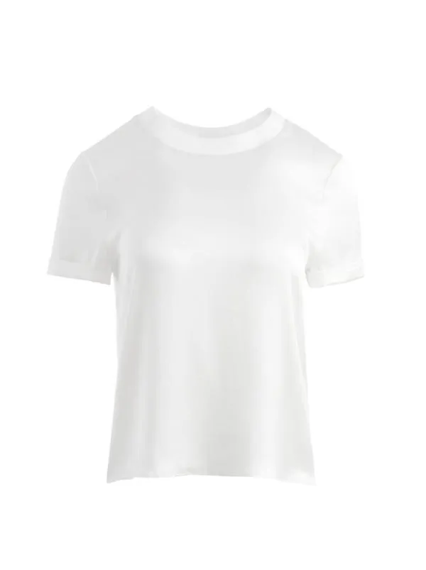 Tops Women Alice Olivia BRADEN DROP SHOULDER TEE Off White