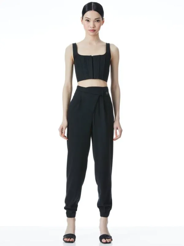 Tops Women Alice Olivia BRESLIN BONED CORSET TOP Black