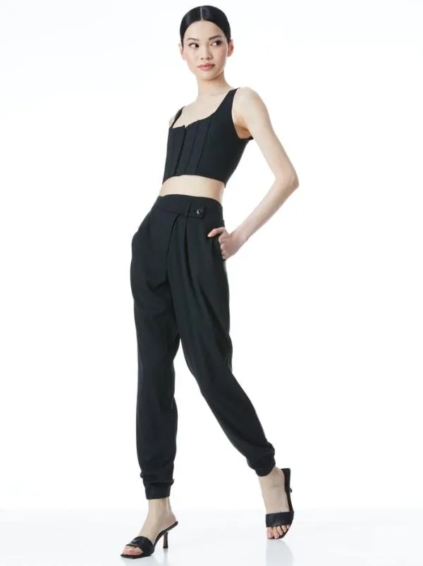 Tops Women Alice Olivia BRESLIN BONED CORSET TOP Black