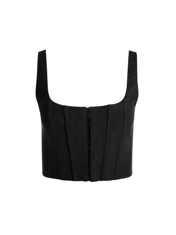 Tops Women Alice Olivia BRESLIN BONED CORSET TOP Black