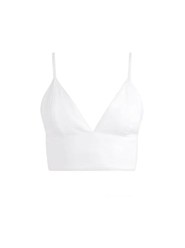 Tops Women Alice Olivia CARLI DENIM BRA TOP White