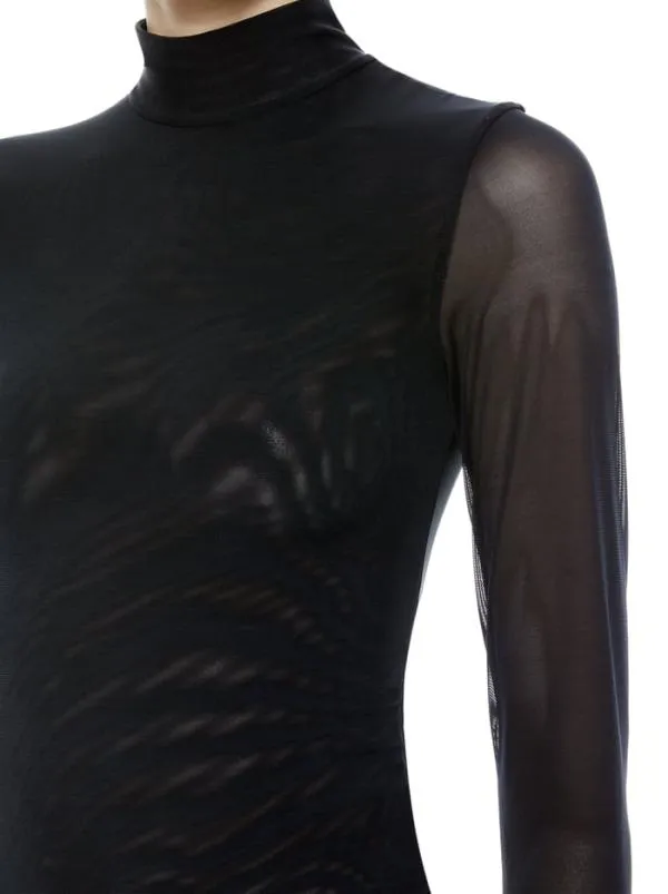 Tops Women Alice Olivia CLARINDA TURTLENECK BODYSUIT Black