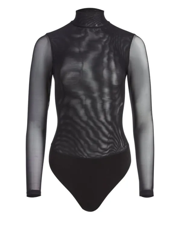 Tops Women Alice Olivia CLARINDA TURTLENECK BODYSUIT Black