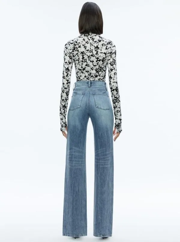 Tops Women Alice Olivia DELAINA TURTLENECK TOP Homeroom Floral