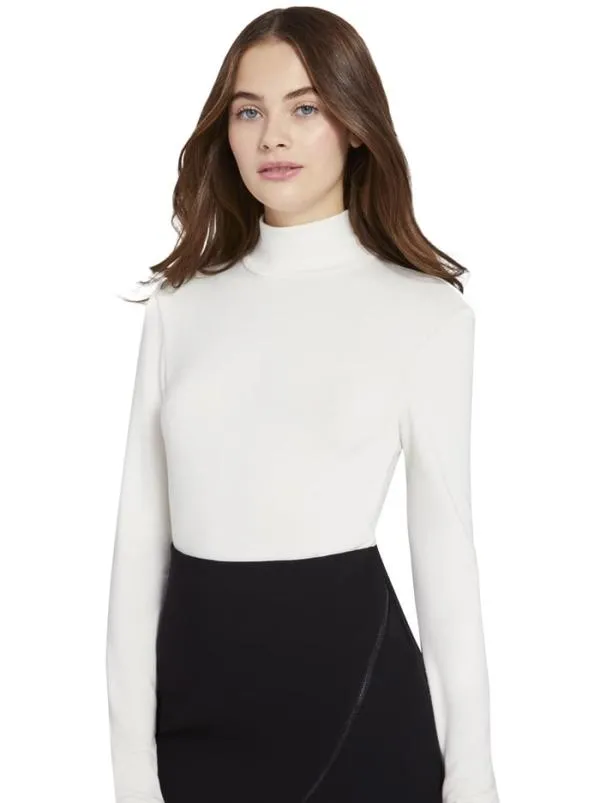 Tops Women Alice Olivia GARRISON SLIM MOCK NECK TOP Cream