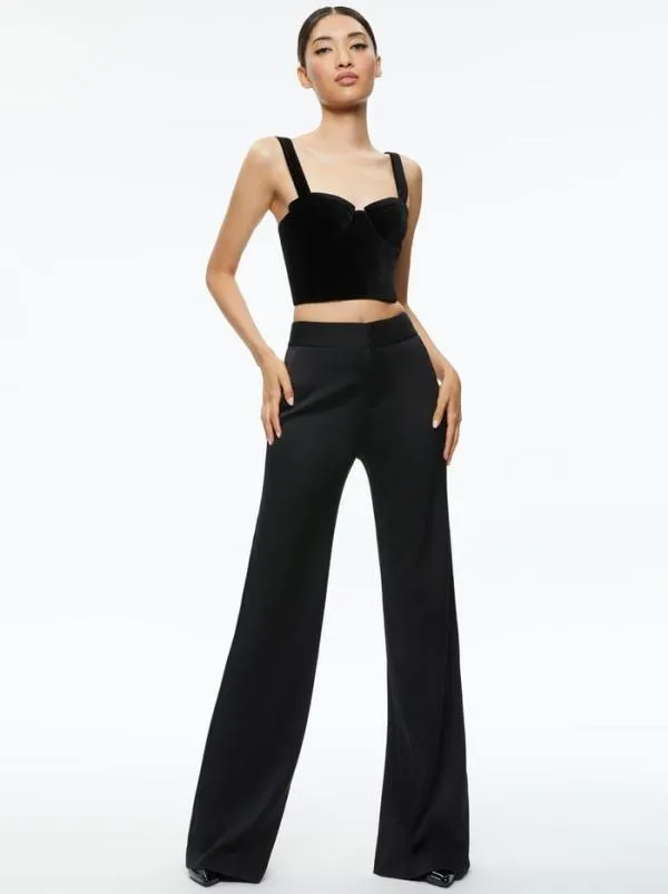 Tops Women Alice Olivia JEANNA BUSTIER TOP Black