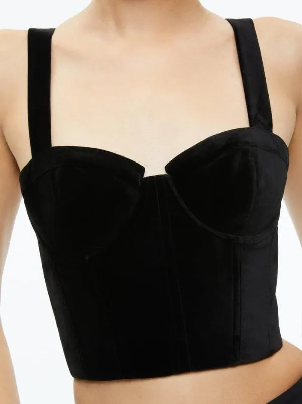 Tops Women Alice Olivia JEANNA BUSTIER TOP Black
